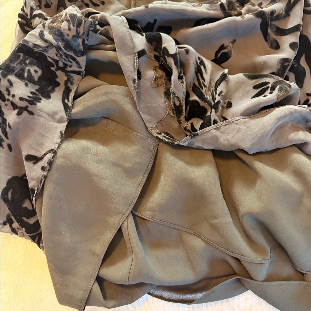 Vintage Dana Buchman Black New Old Stock Floral Burnout Skirt Sheer NWT Size 12 - Picture 8 of 12